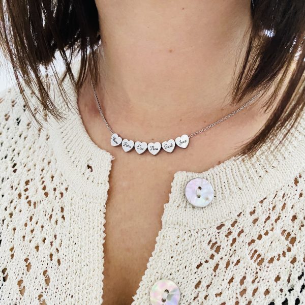 Ogrlica srce/zvijezda sa šest privjesaka